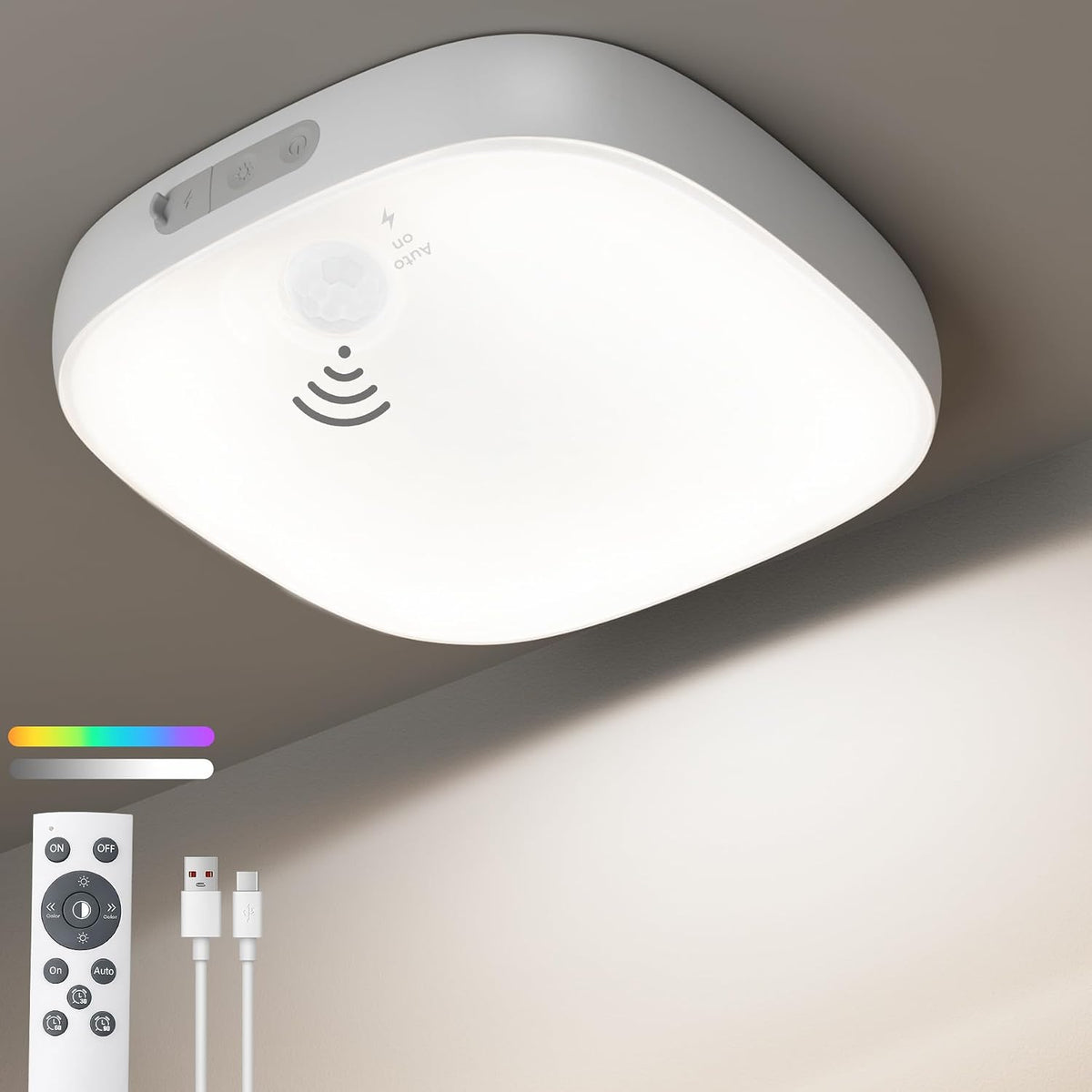 IP65 Waterproof Shower Ceiling Light With RGB & Sensor