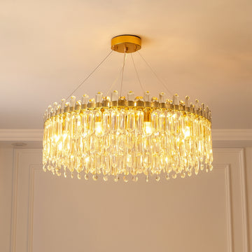 CrystalCrown - Crystal Drum Chandelier Pendant Light