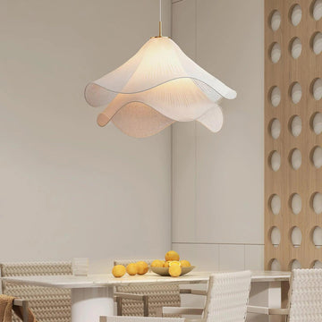 DiningGlow – Floral Shade Fabric Pendant Ceiling Light