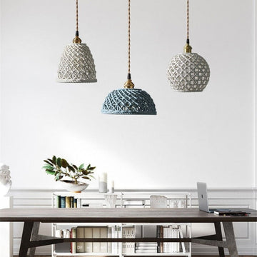 LumoWeave - Nordic Woven Ceramic Pendant Light