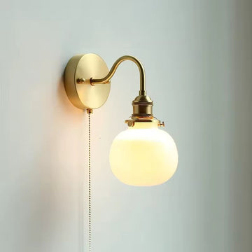 VintagLumo - Nordic Brass Glass LED Wall Lights