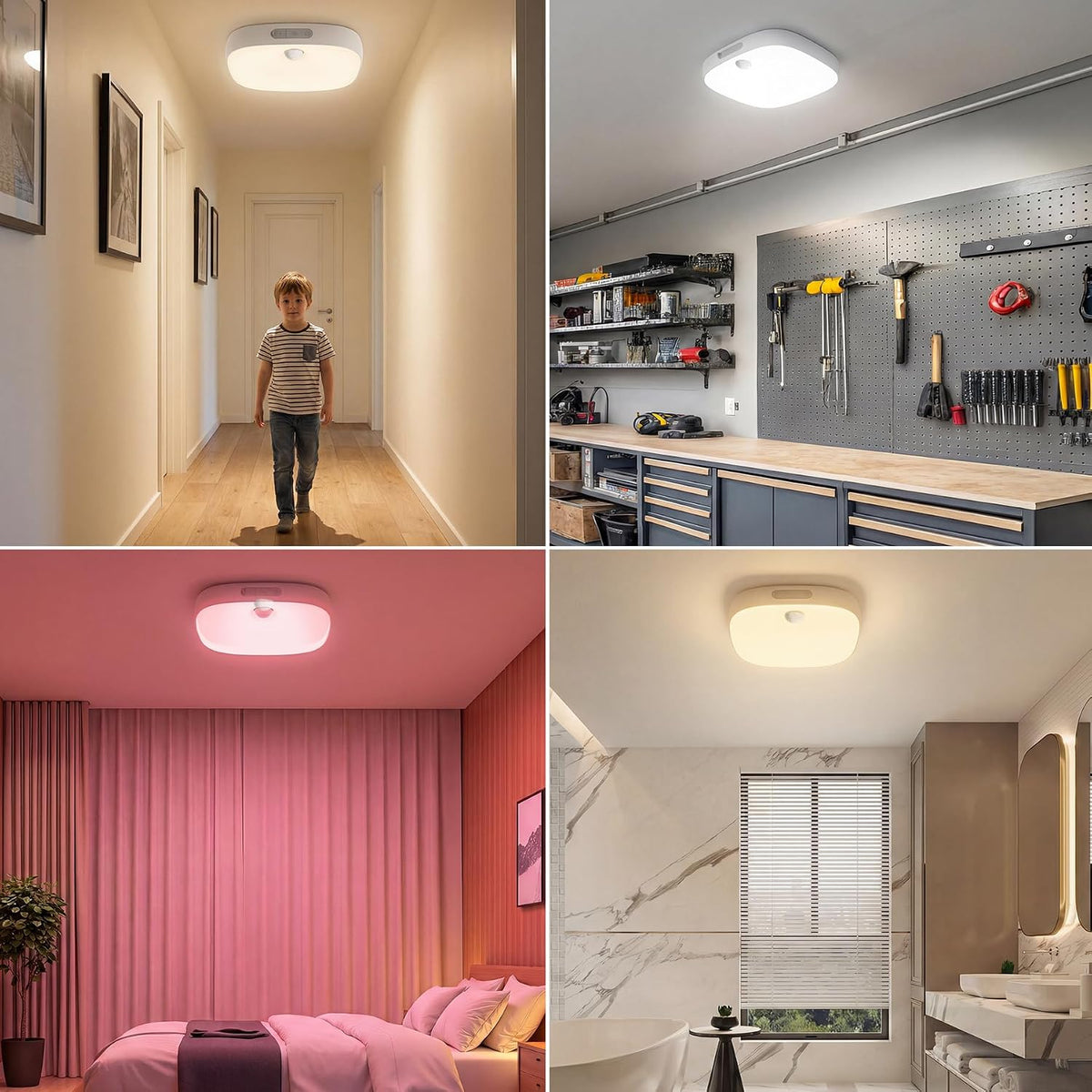 IP65 Waterproof Shower Ceiling Light With RGB & Sensor