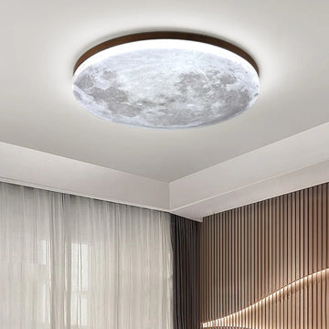 Astralnveil - Modern Flush Mount LED Moon Ceiling Light