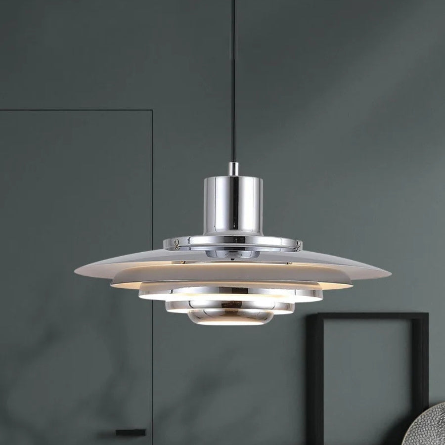 AuraDisc – Modern Circular Pendant Light Layered Design