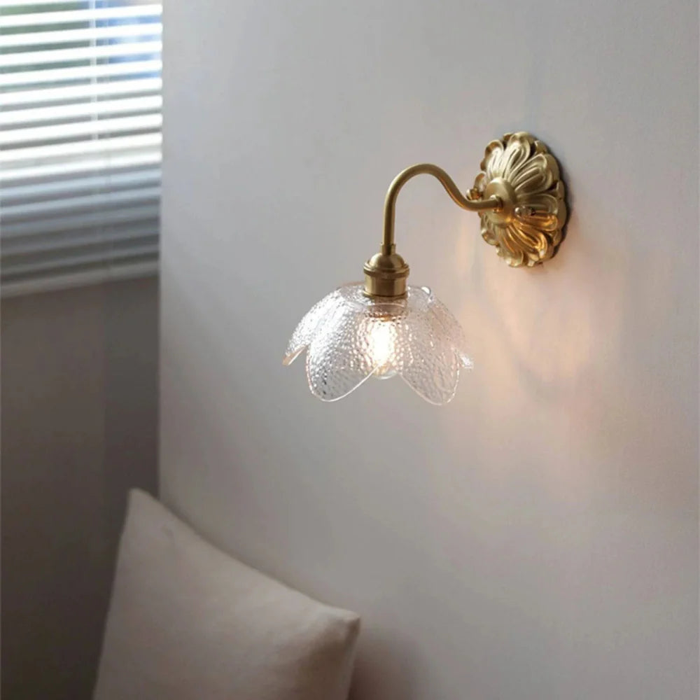 AureLisse – Antique Glass Flower Wall Light