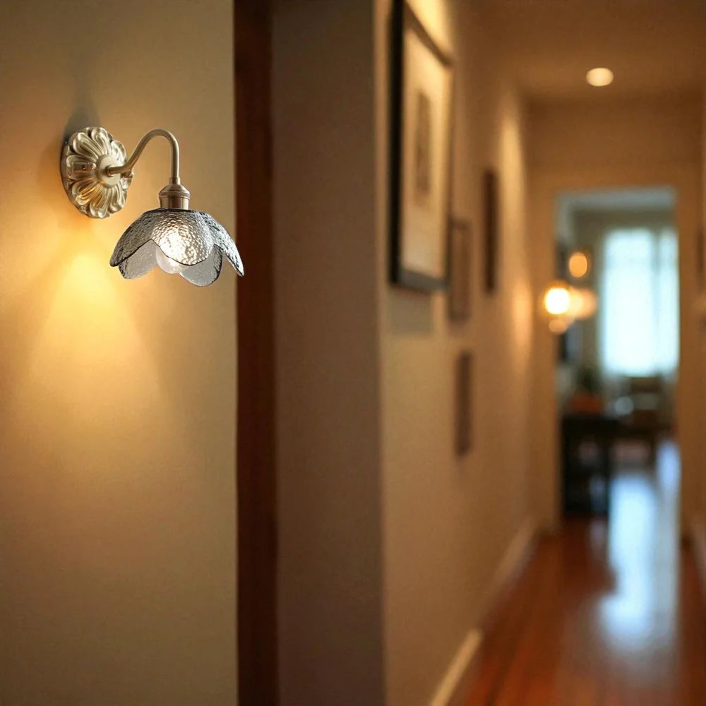 AureLisse – Antique Glass Flower Wall Light
