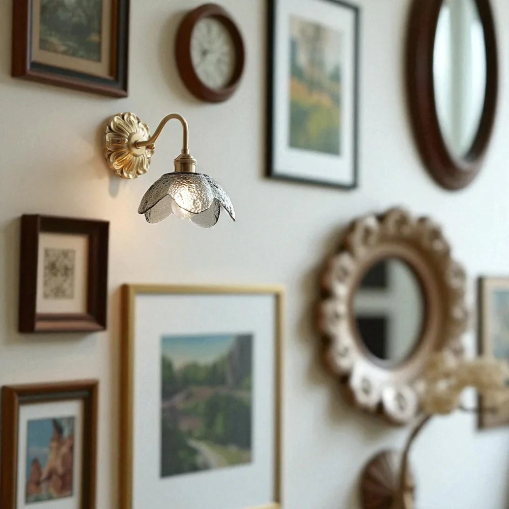 AureLisse – Antique Glass Flower Wall Light
