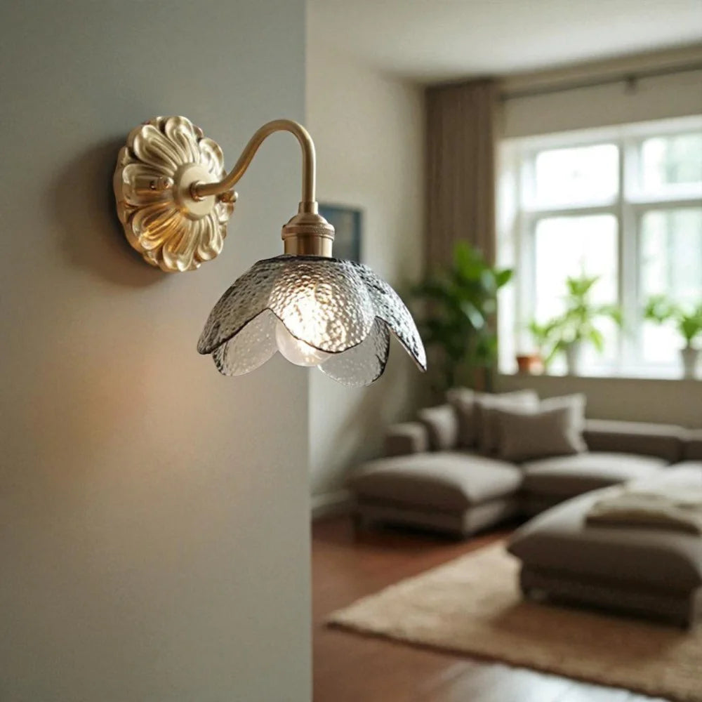 AureLisse – Antique Glass Flower Wall Light