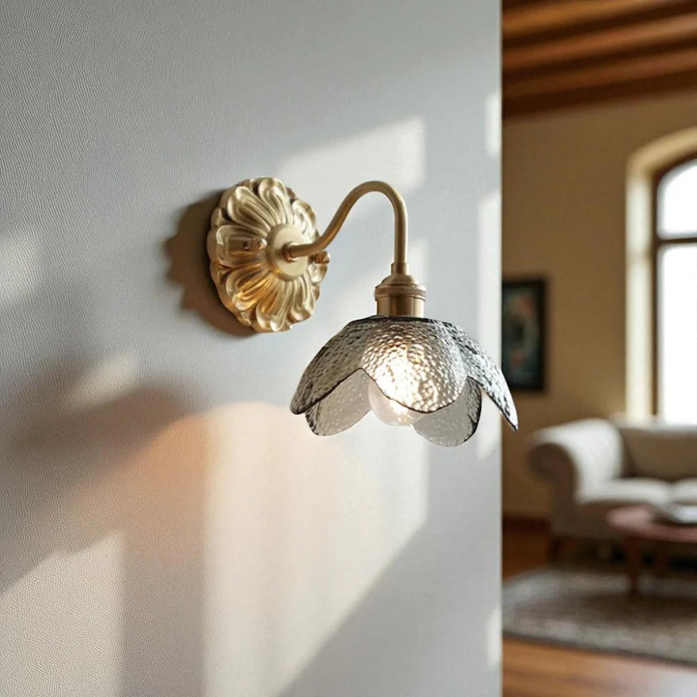 AureLisse – Antique Glass Flower Wall Light
