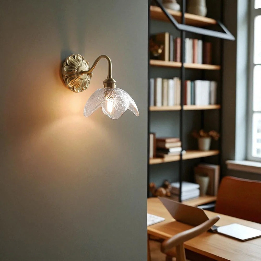 AureLisse – Antique Glass Flower Wall Light