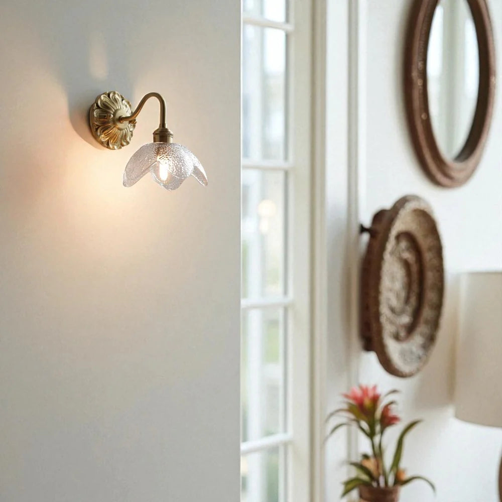 AureLisse – Antique Glass Flower Wall Light