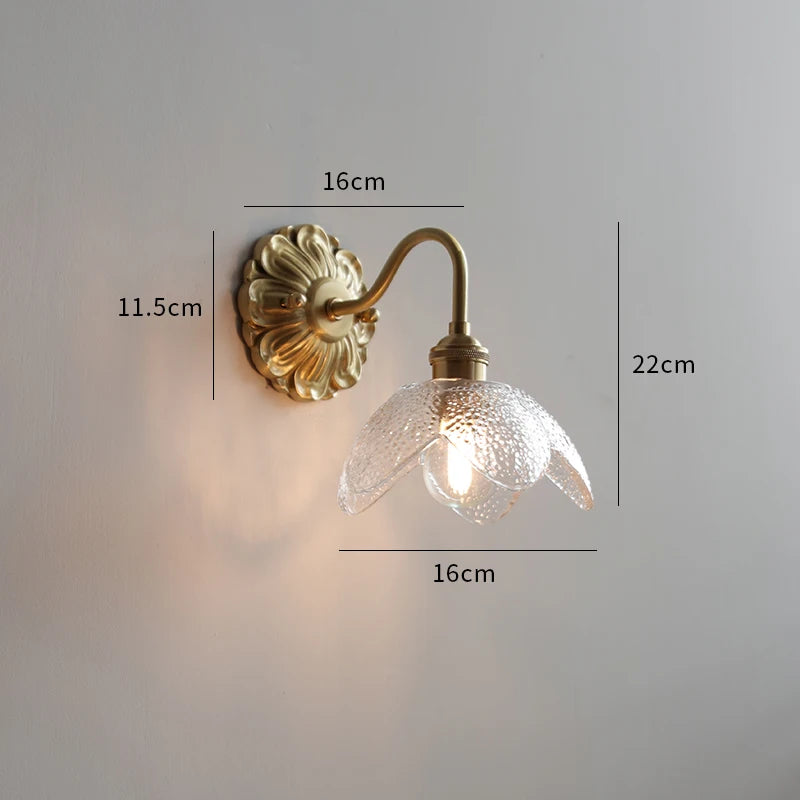 AureLisse – Antique Glass Flower Wall Light