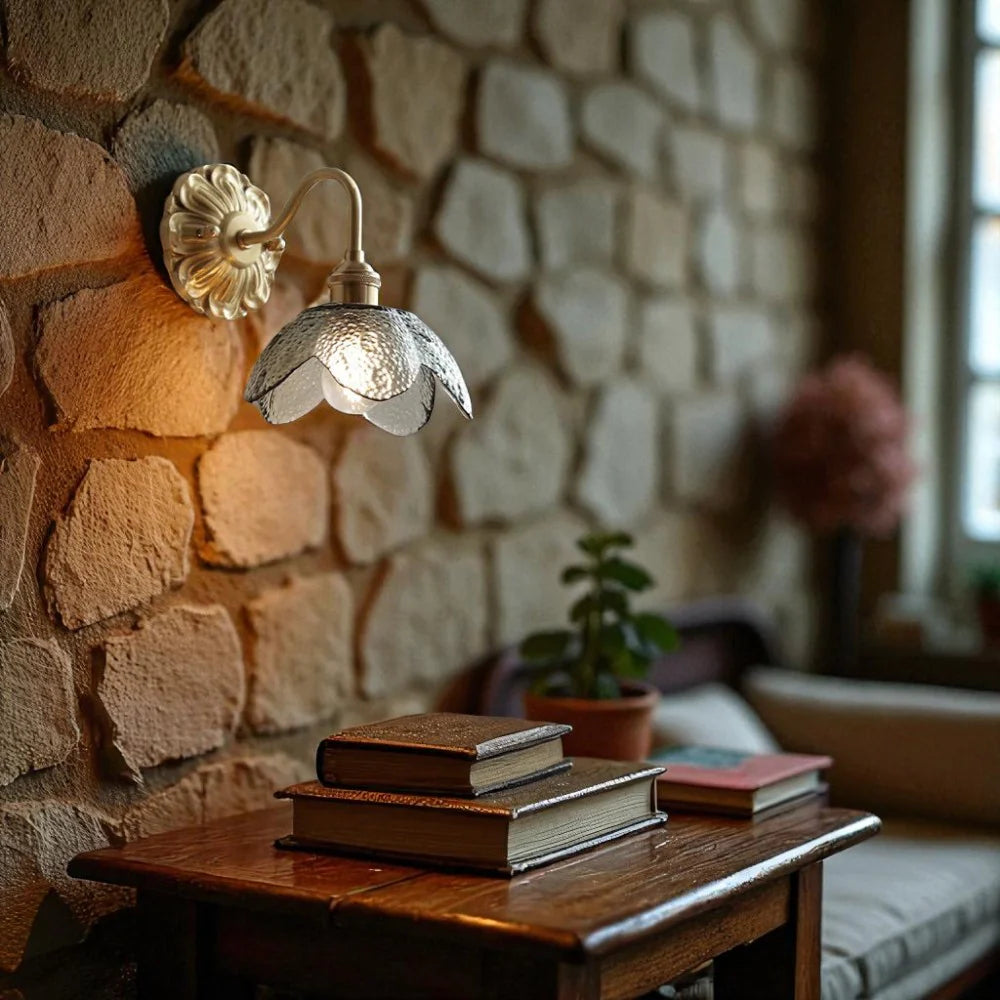 AureLisse – Antique Glass Flower Wall Light