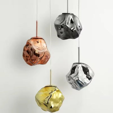 AureliaFlame - Modern Ice Glass Pendant Light