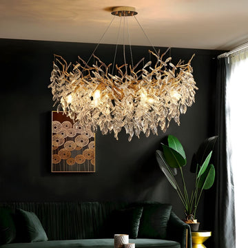 AuroraLeaf - Modern Crystal Ceiling Chandelier Lamp