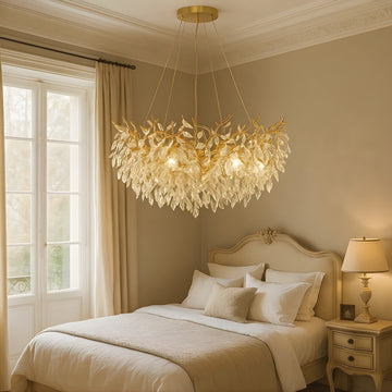 AuroraLeaf - Modern Crystal Ceiling Chandelier Lamp