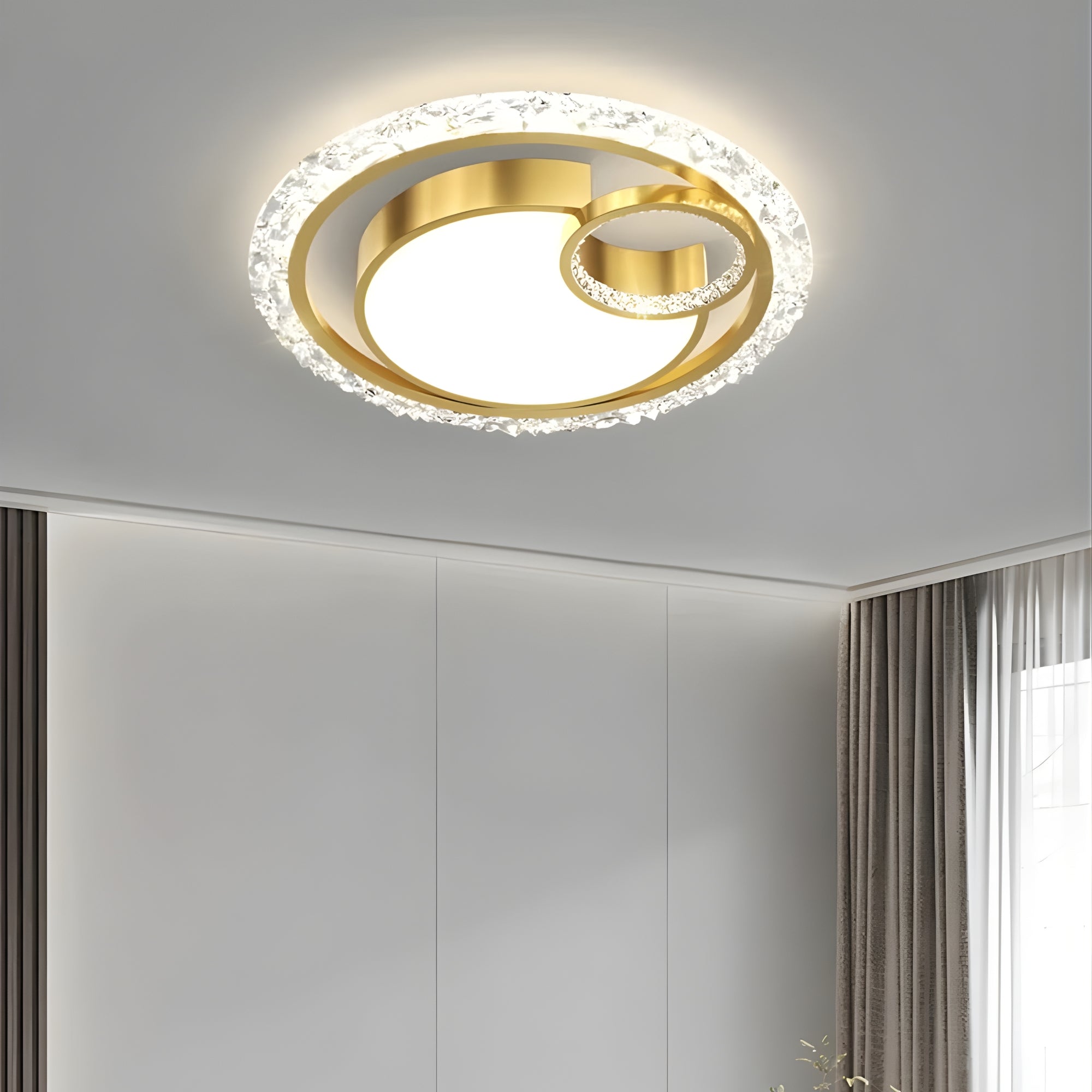 AuroraRing - Crystal Circular LED Ceiling Light