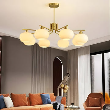 BubblyLit - Modern Glass Ball Chandelier Ceiling Light