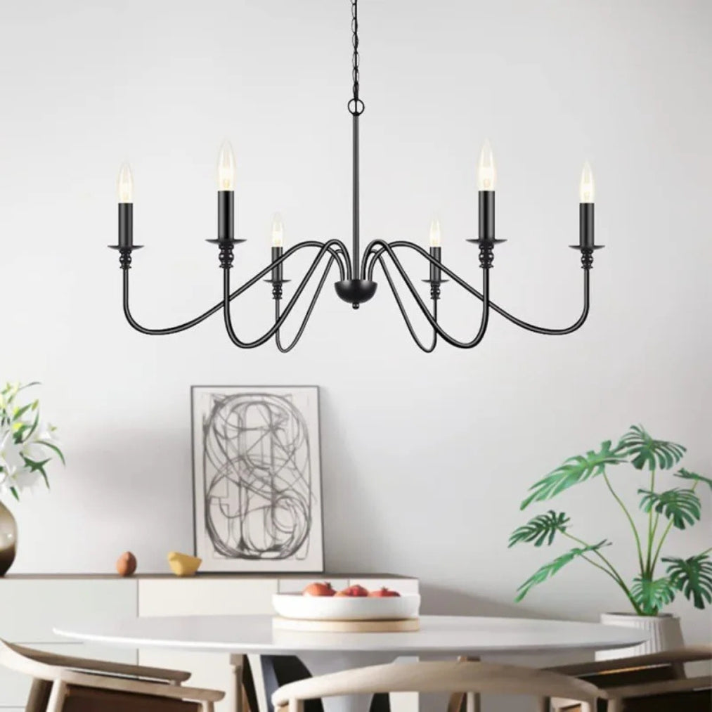 CandlesLum - Vintage 8-Light Chandelier Ceiling Light