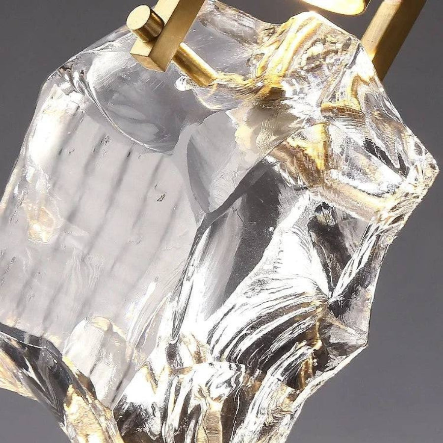 CrystalGlint - LED Crystal Stone Hanging Pendant Light