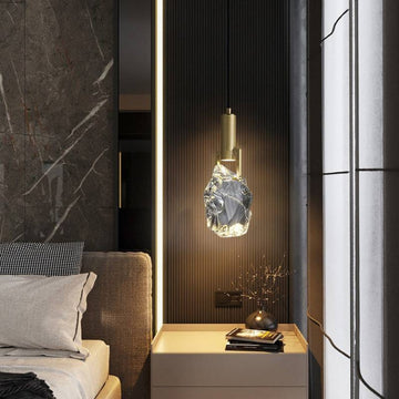 CrystalGlint - LED Crystal Stone Hanging Pendant Light