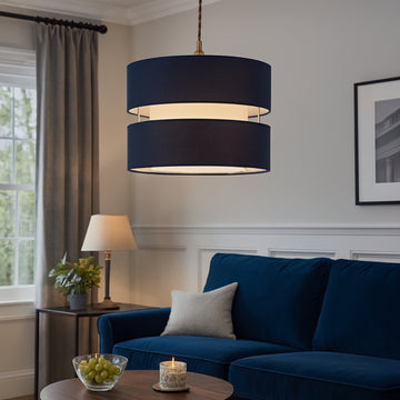 DualDrum – Drum Fabric Pendant Light Fixture