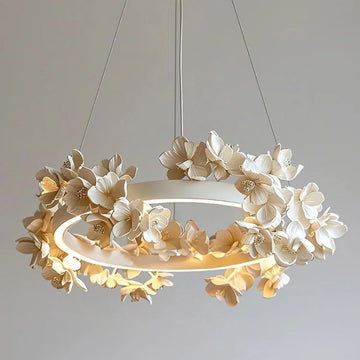 FloraHalo – LED Flower Circular Pendant Light