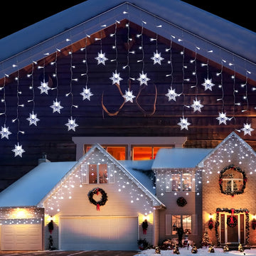 FrostGleam – String Lights Outdoor Icicle Christmas