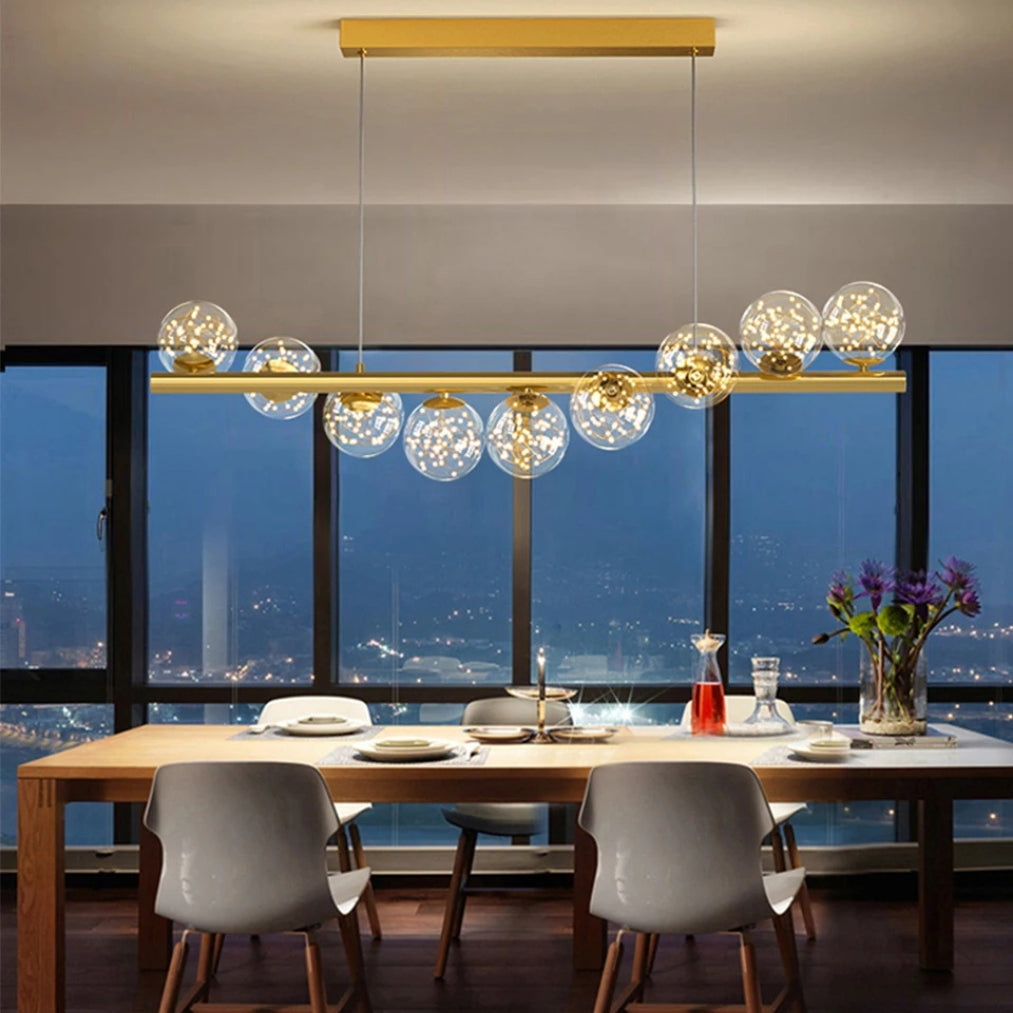GleamAxis – Gold Branch Glass Chandelier Pendant Light