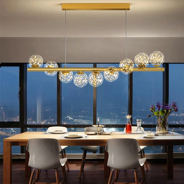GleamAxis – Gold Branch Glass Chandelier Pendant Light