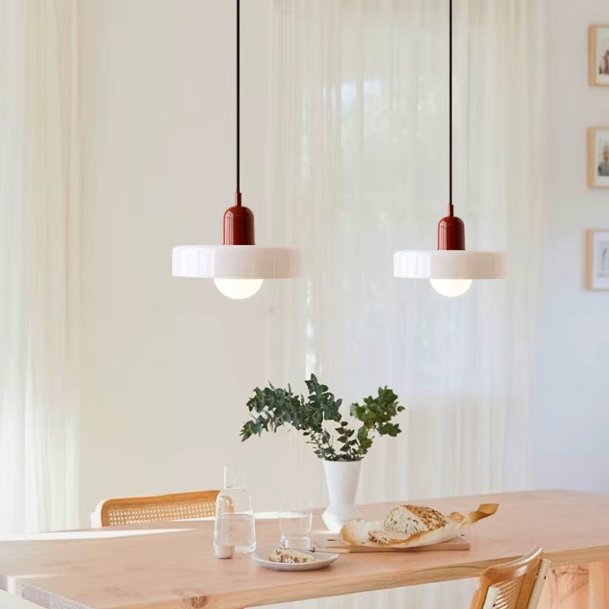 Glohaus - Amber Glass Pendant Ceiling Light
