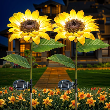GlowSunflower - Outdoor LED Garden Solar Lights