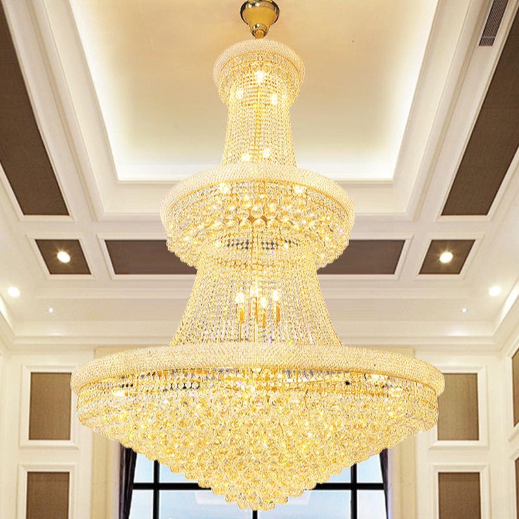 GrandLumi – Large Staircase Crystal Chandelier