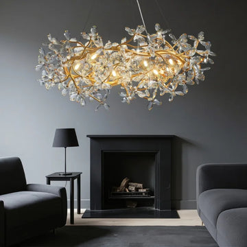 HibiscusLume – Crystal Flower Chandelier Pendant Light