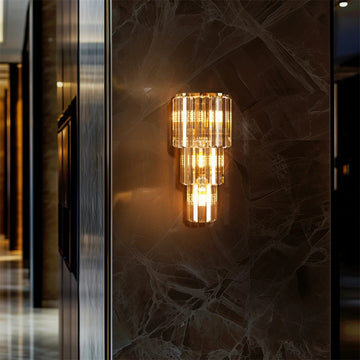 Krystwallos - Vintage Crystal Layers Wall Sconce