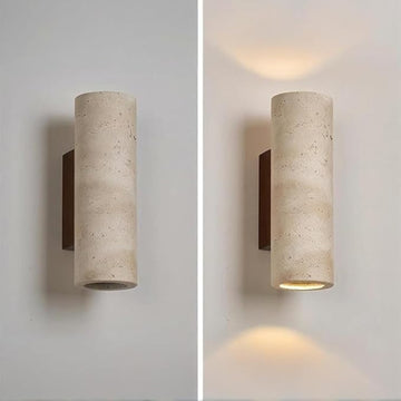 LumaCyl – Stone Cylinder Up and Down LED Wall Light