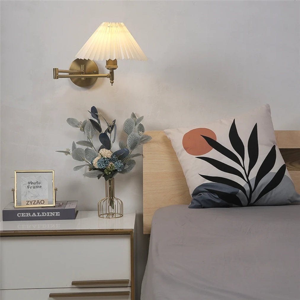 LumaFlex Adjustable Swing Arm Wall Light – Bedside Reading Lamp