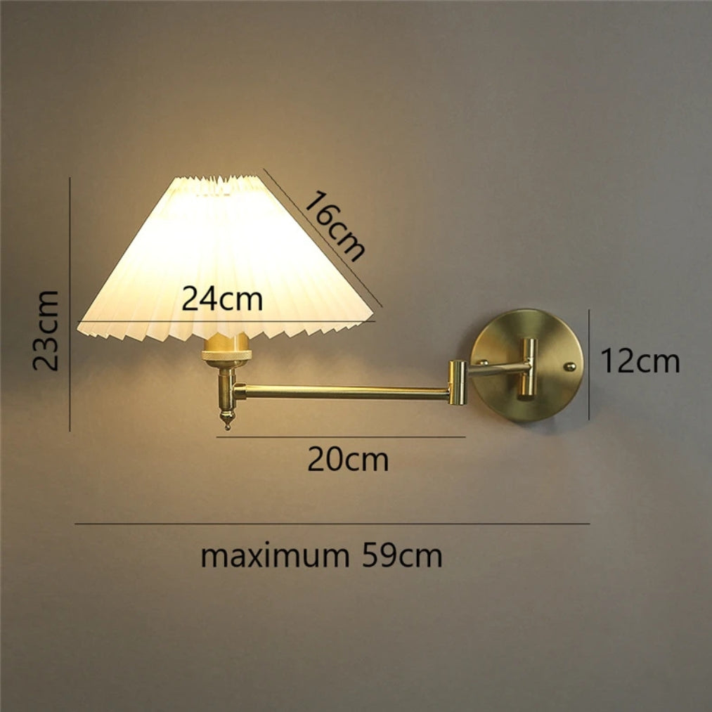 LumaFlex Adjustable Swing Arm Wall Light – Bedside Reading Lamp