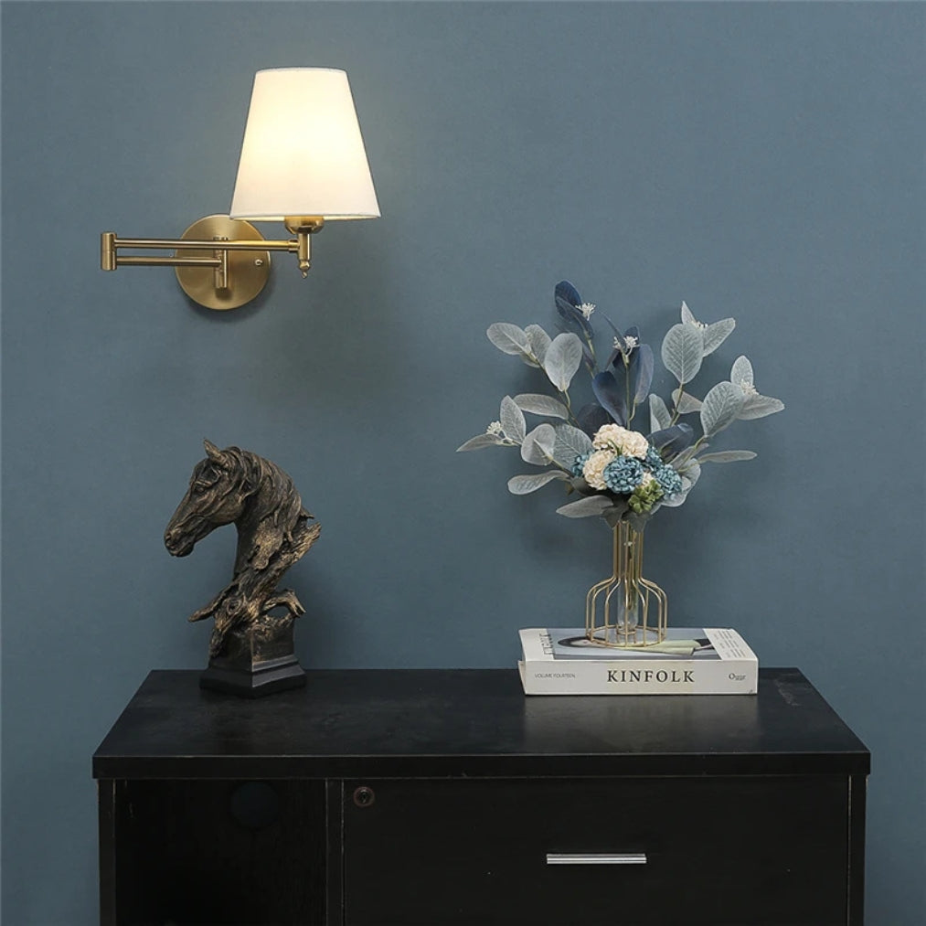 LumaFlex Adjustable Swing Arm Wall Light – Bedside Reading Lamp