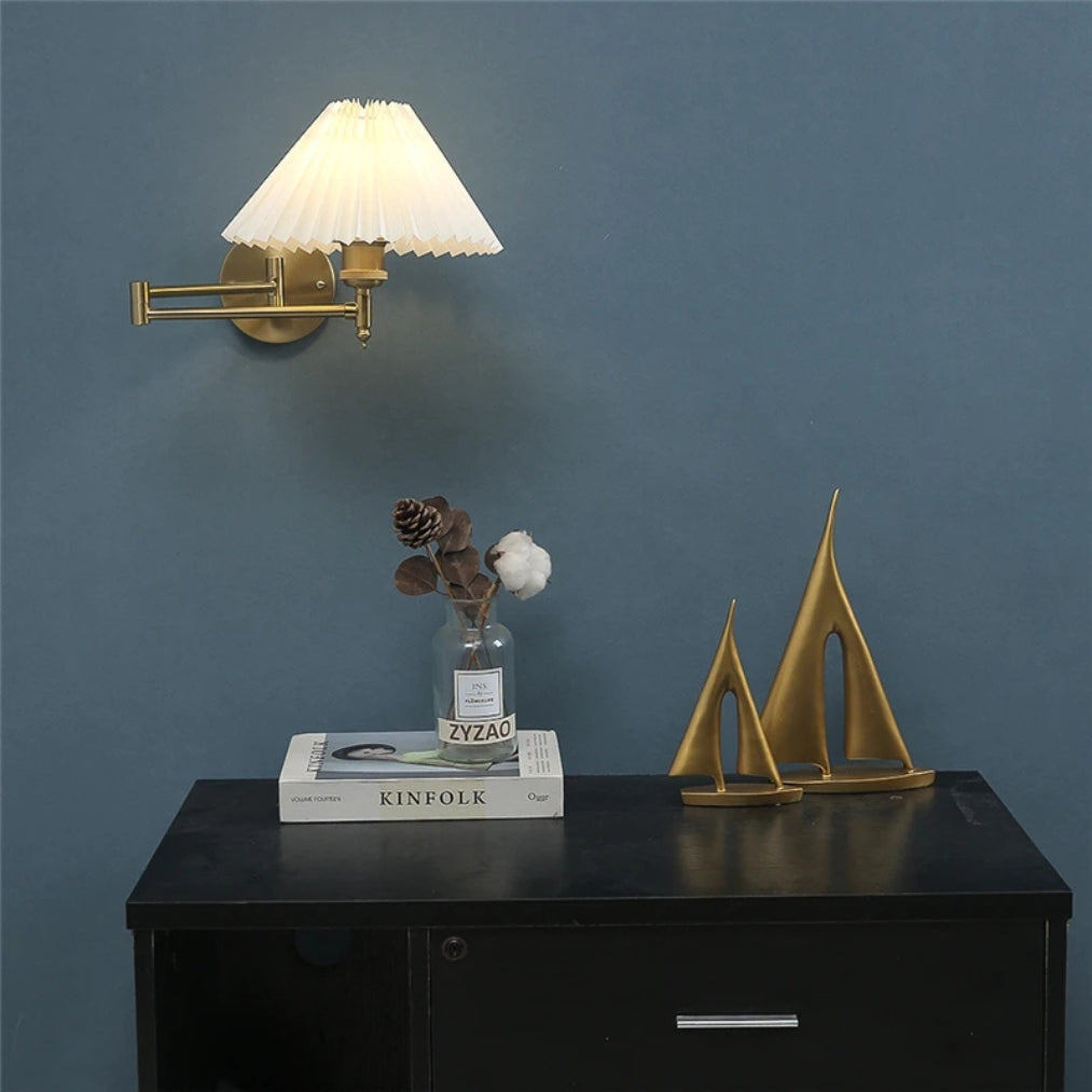 LumaFlex Adjustable Swing Arm Wall Light – Bedside Reading Lamp