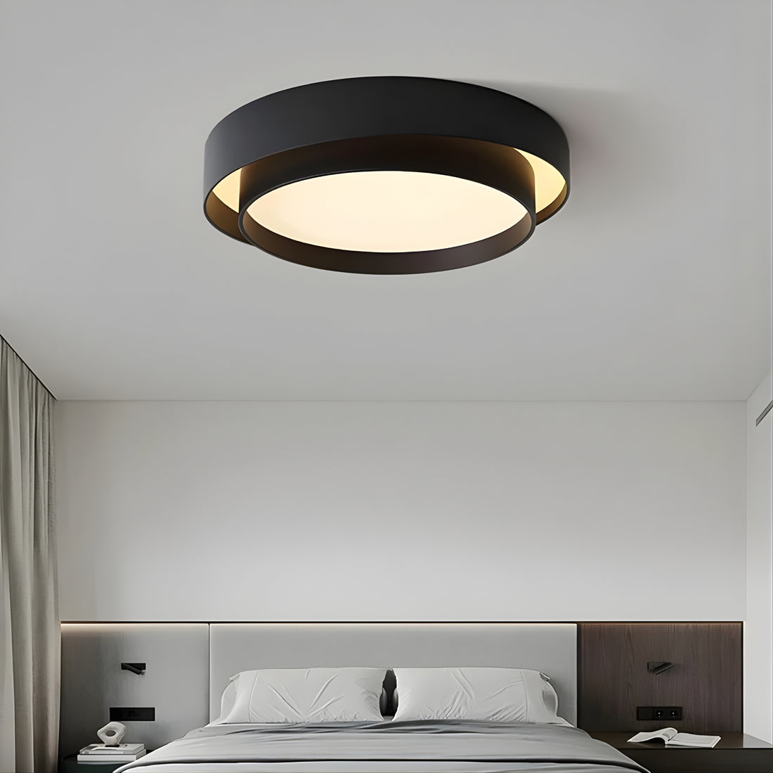 LumaHalo Round LED Flush Mount Ceiling Light – Minimalist and Dimmable
