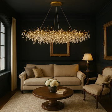 LumiLeaf – Crystal Chandelier Ceiling Light