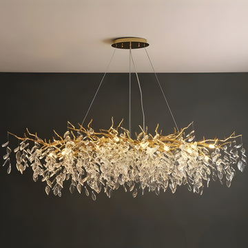 LumiLeaf – Crystal Chandelier Ceiling Light