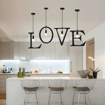 LumiLetter – Industrial Black Pendant Lights