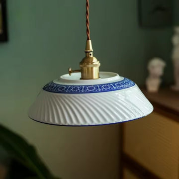 LumiVase - Pleated Ceramic Ceiling Pendant Lights