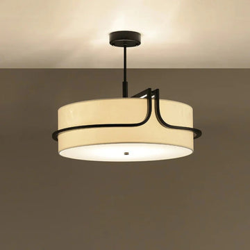 LumoArc – Modern Drum Pendant Light With Fabric Lamp Shades