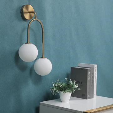 LumoBalance – Double Glass Bedside Wall Light