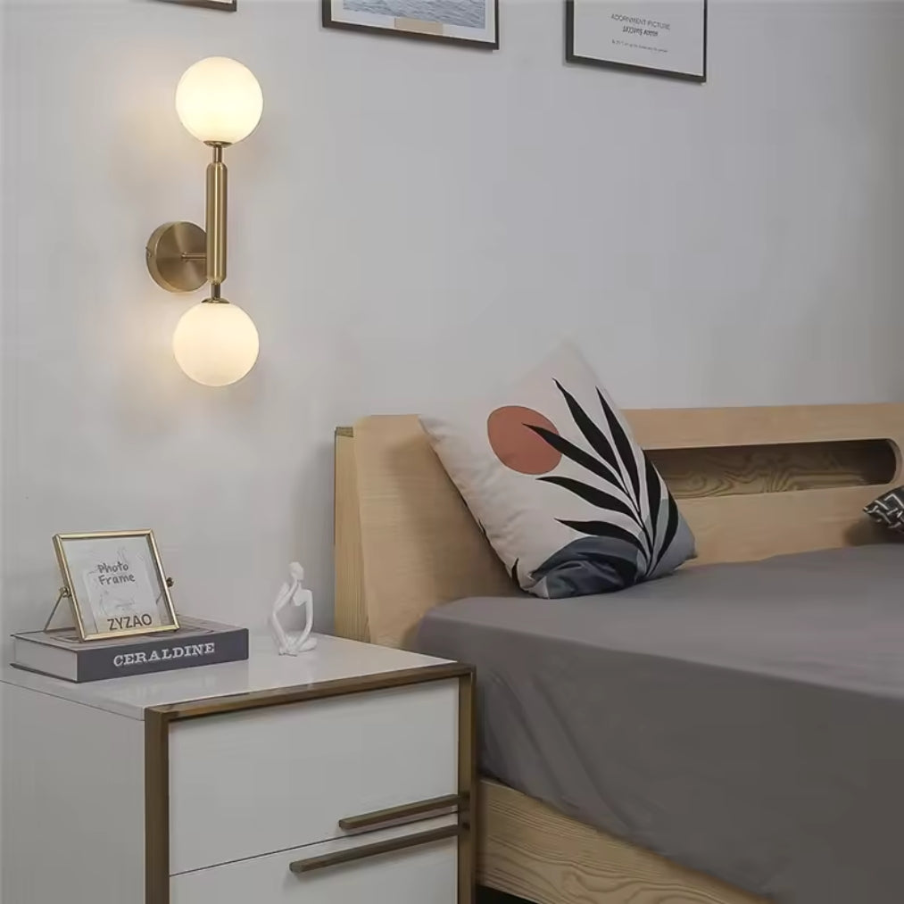 LumoBalance – Double Glass Bedside Wall Light