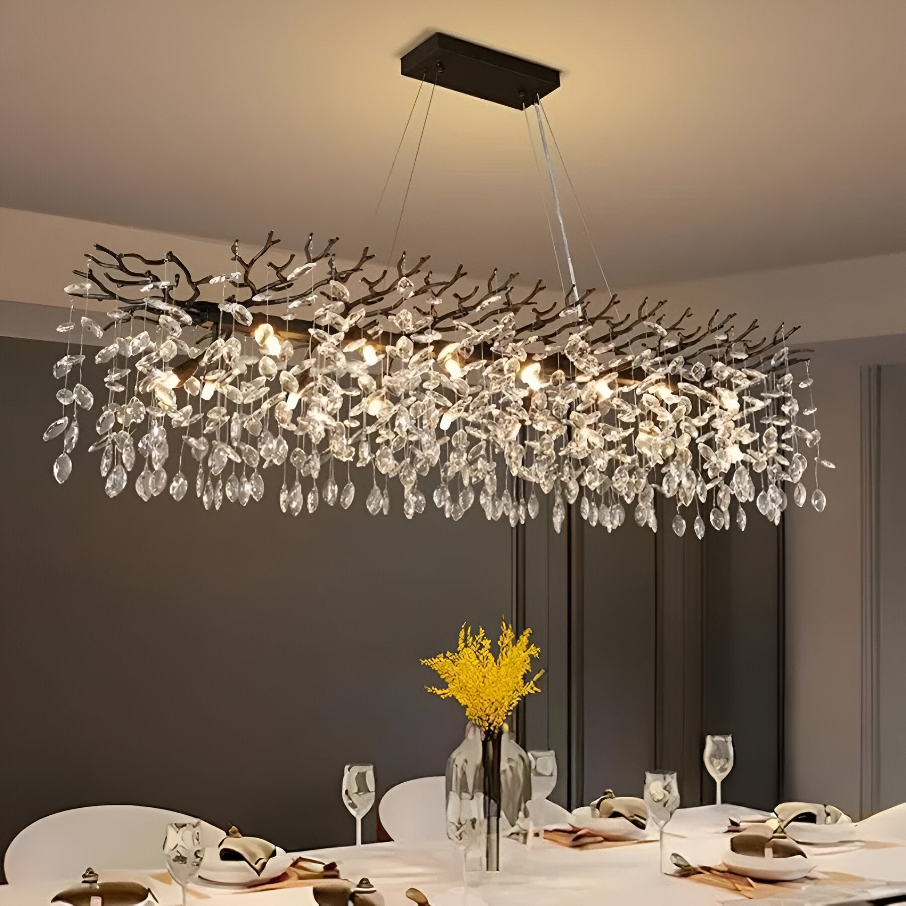 LumoIsland - Branch Crystal Chandelier Pendant Light