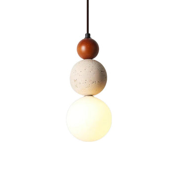 LumoSphere - Stone Hanging Pendant Light